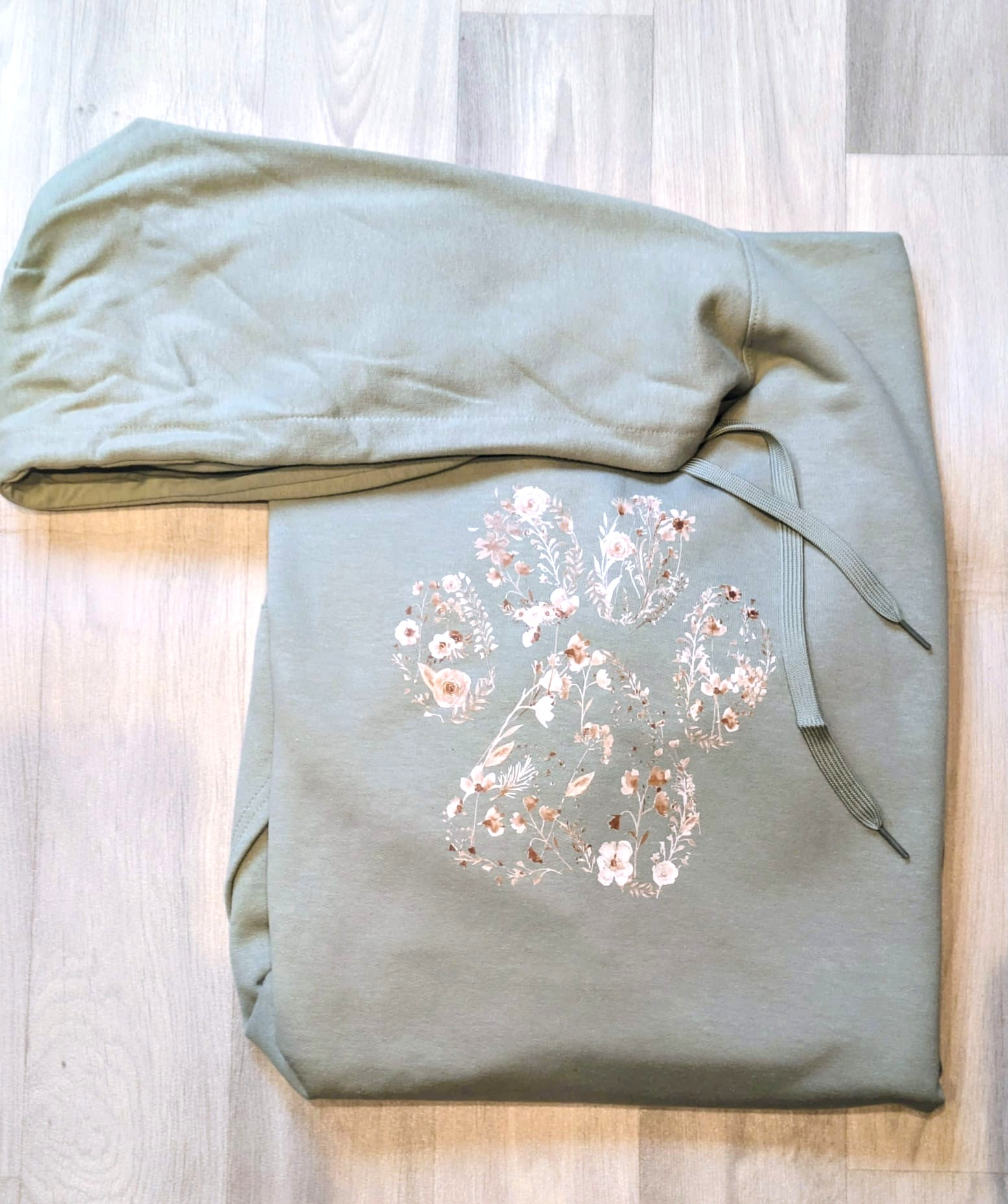 Flower Paw Print Hoodies