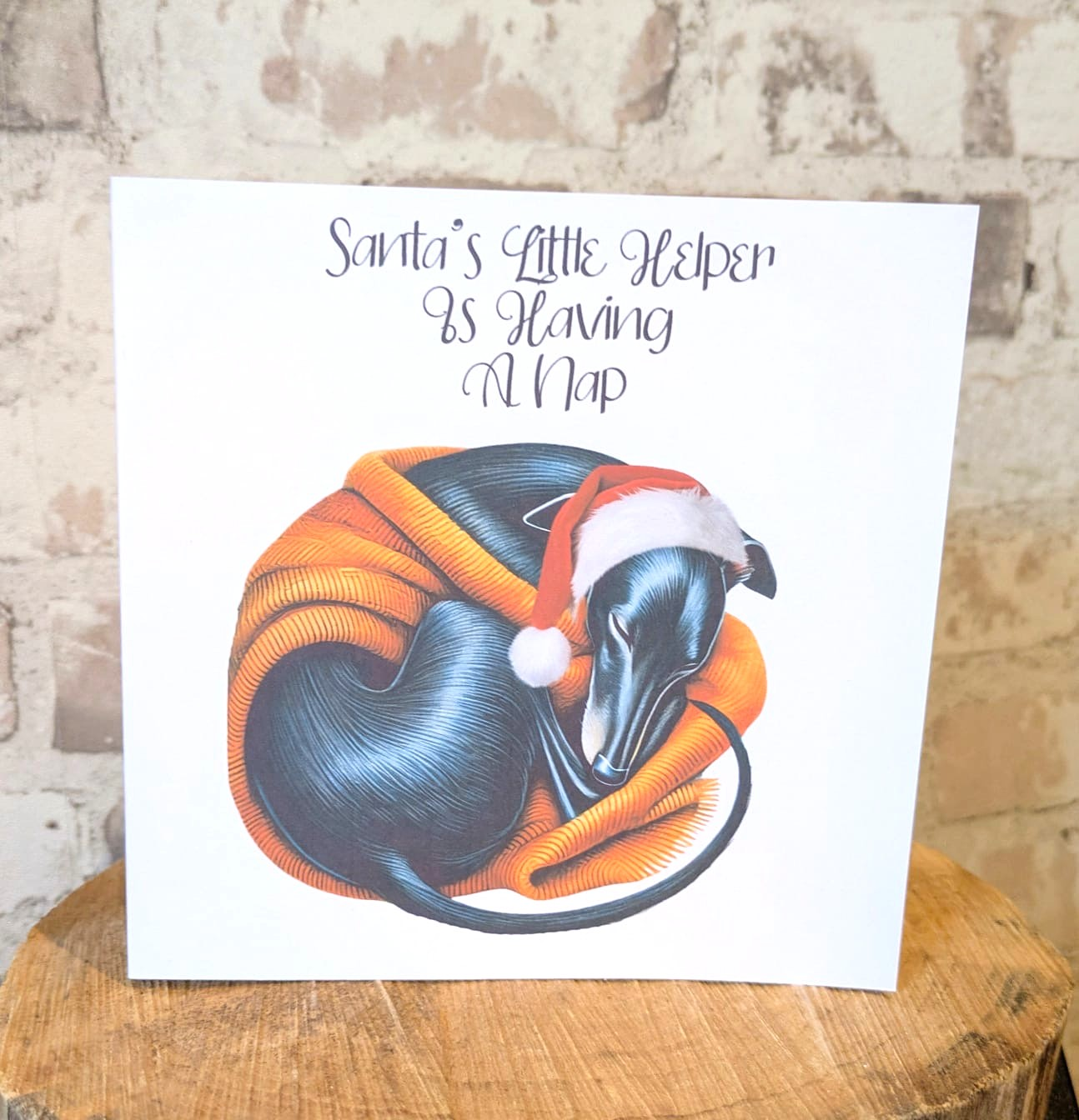 Santa's Little Helper Glossy Christmas Cards Pack of 6